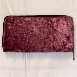 Maroon Velvet Wallet